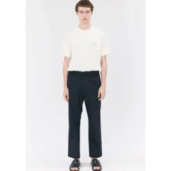 Pantalon popeline bleu marine