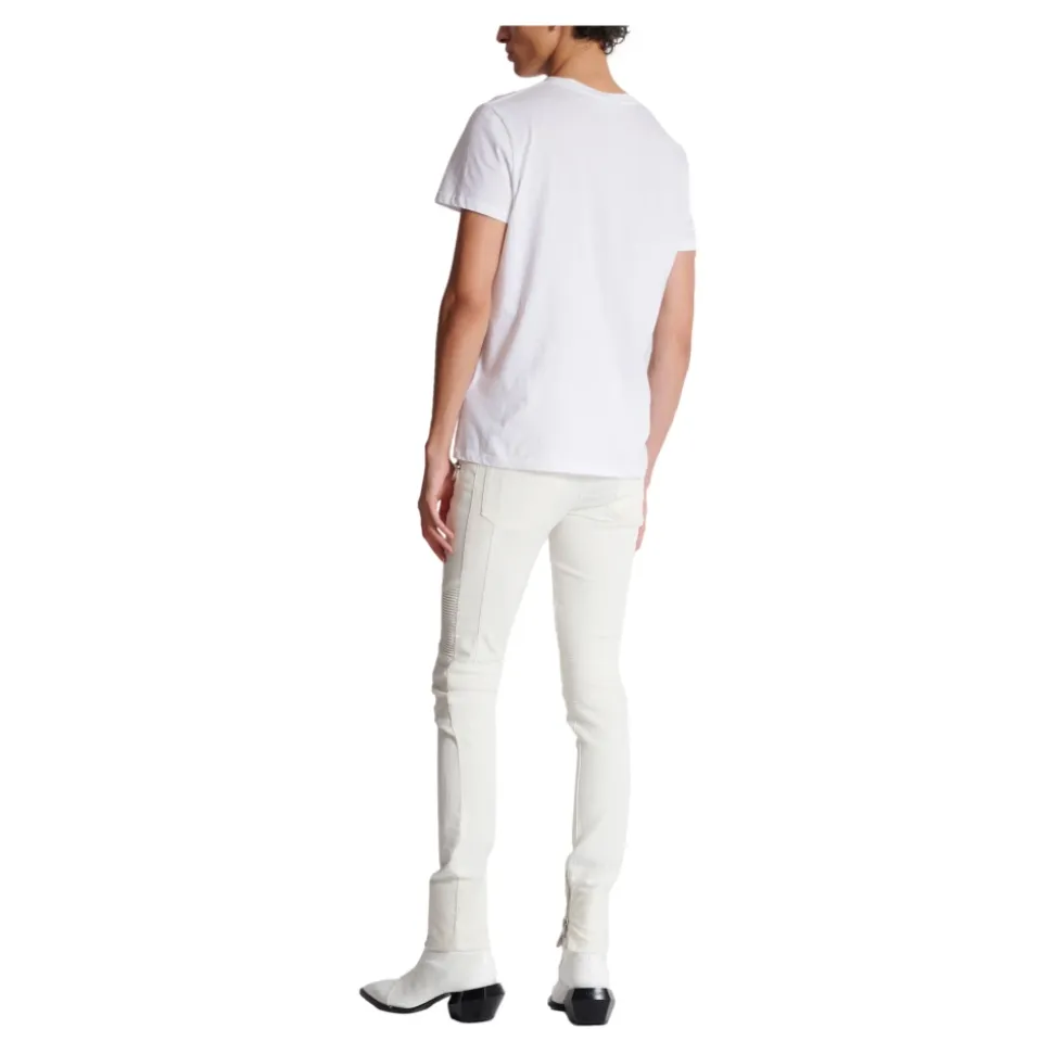 Paris flocked short-sleeved T-shirt