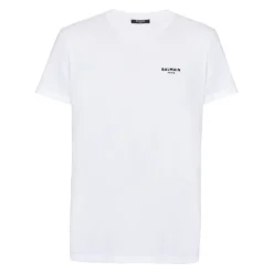Paris flocked short-sleeved T-shirt