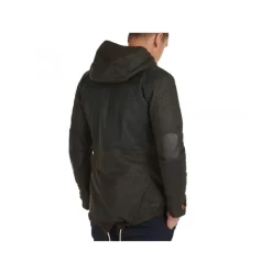 Parka en Coton Ciré Jeu Olive