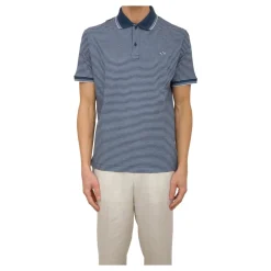 Polo Bleu Boutonné en Coton