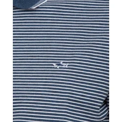 Polo Bleu Boutonné en Coton