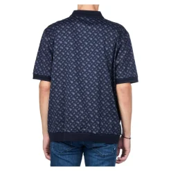 Polo Bleu en Coton avec Monogramme
