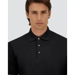 Polo à effet maille jersey