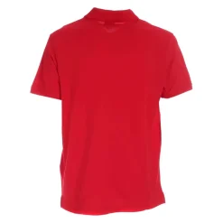 Polo en Coton Rouge avec Détail Logo