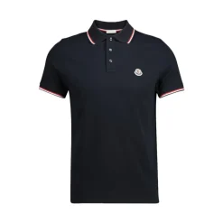 Polo en piqué avec bordure tricolore