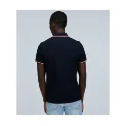 Polo en piqué avec bordure tricolore