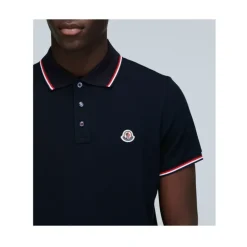 Polo en piqué avec bordure tricolore