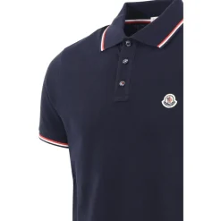Polo en piqué avec bordure tricolore