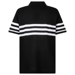 Polo élégant à rayures et zip