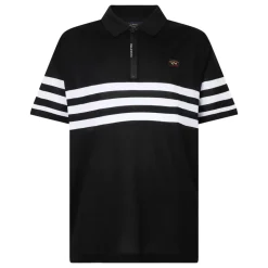 Polo élégant à rayures et zip