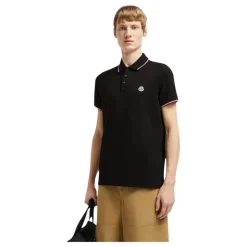 Polo à Tricolore en Noir