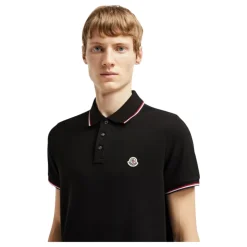 Polo à Tricolore en Noir