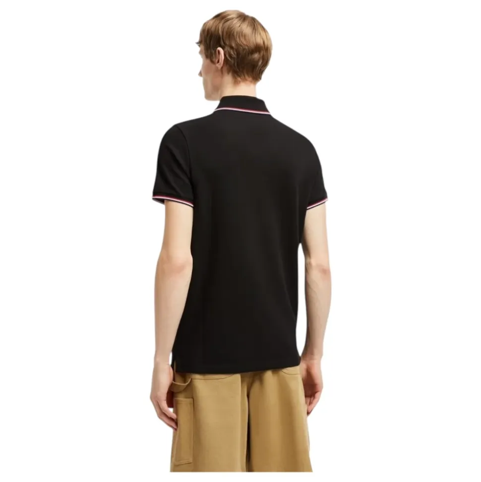 Polo à Tricolore en Noir