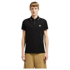 Polo à Tricolore en Noir