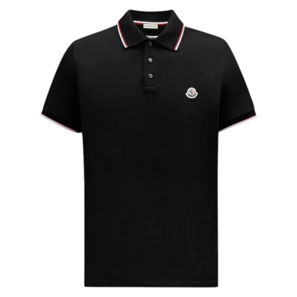 Polo à Tricolore en Noir
