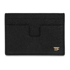 Porte-cartes avec pince à billets en cuir grainé