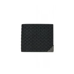 Portefeuille en cuir avec poche à monnaie et motif en relief intégral