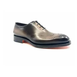 Richelieu bout fleuri Santoni Marron