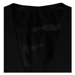 Robe de Gilet Formel en Laine Noire