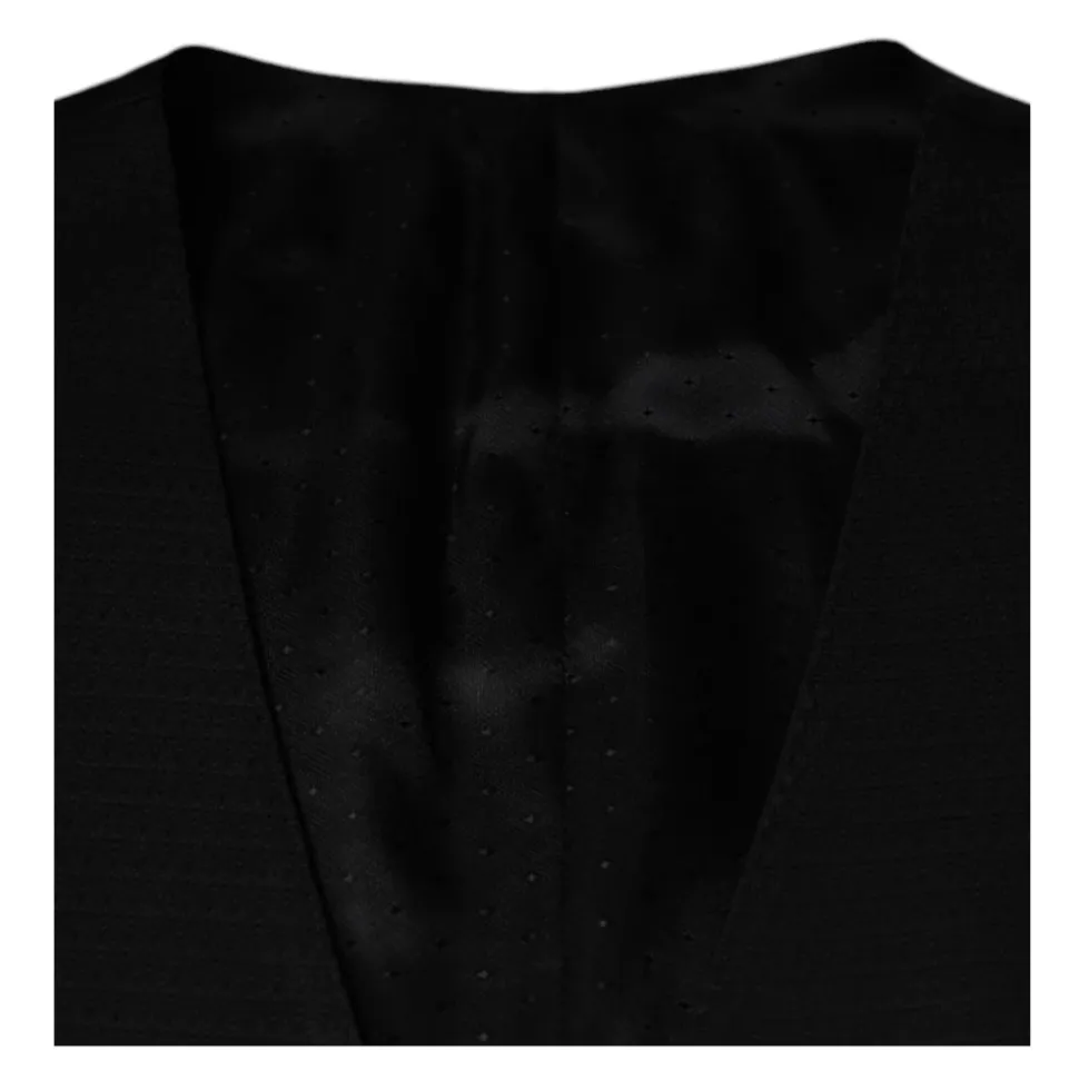 Robe de Gilet Formel en Laine Noire