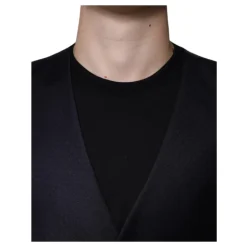 Robe Gilet en Laine Noire