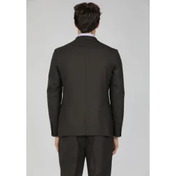 Robe Micro Damier en Laine Stretch