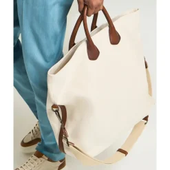 Sac fourre-tout en cuir et coton