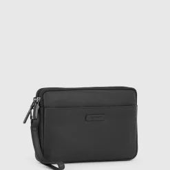 Sacoche homme en cuir porte-iPad®mini avec poignée amovible et protection RFID