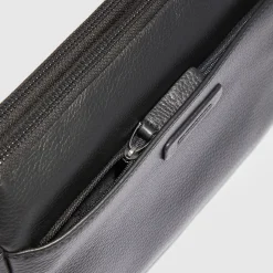 Sacoche homme en cuir porte-iPad®mini avec poignée amovible et protection RFID