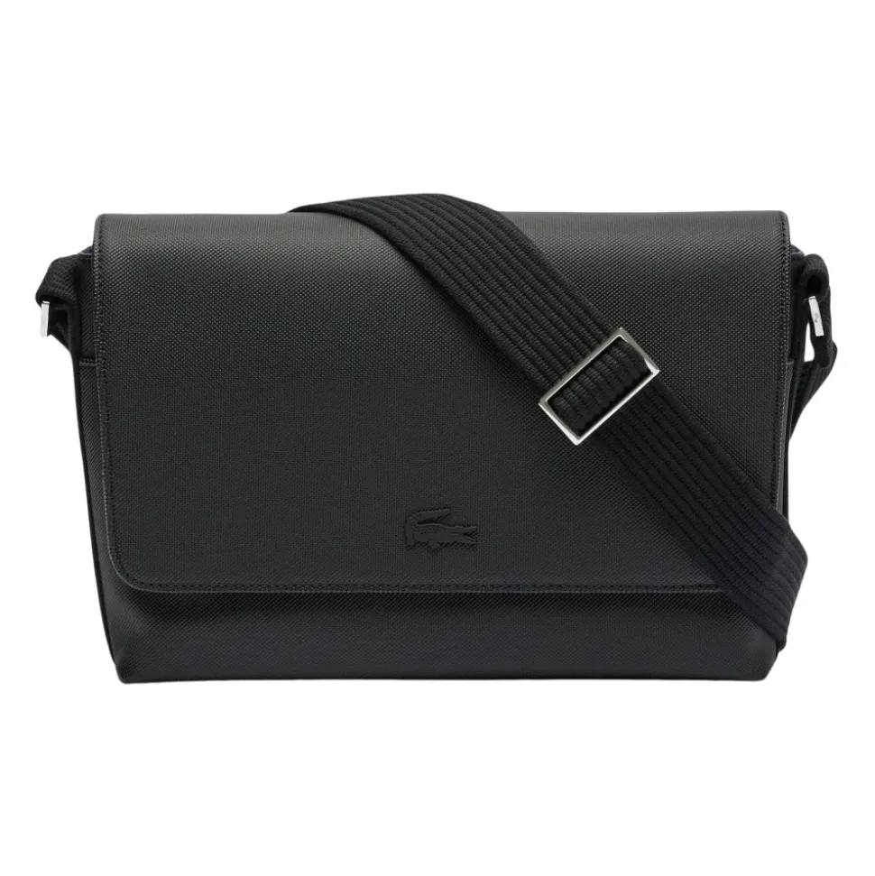 Sac à rabat classique pour homme en noir