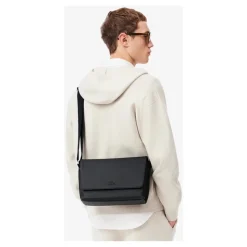 Sac à rabat classique pour homme en noir