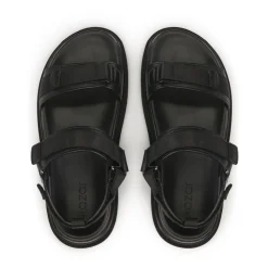 Sandales noires en cuir avec des sangles en velcro