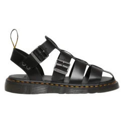 Sandalette en Cuir Boucle Semelle Caoutchouc