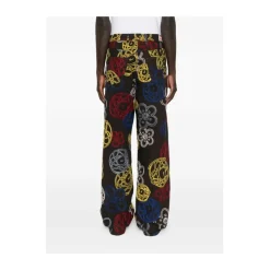 Shorts en denim brodé floral