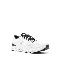 Sneakers Blanches en Tricot avec Détails Réfléchissants