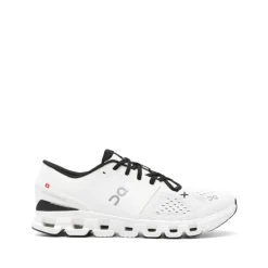 Sneakers Blanches en Tricot avec Détails Réfléchissants
