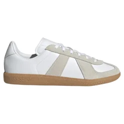 Sneakers Blancs en Cuir Lacets Semelle en Caoutchouc