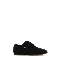 Sneakers Noires en Crochet à Lacets