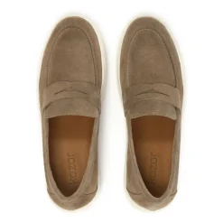 Sneakers taupe avec dessus slip-on