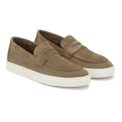 Sneakers taupe avec dessus slip-on