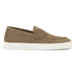 Sneakers taupe avec dessus slip-on