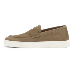 Sneakers taupe avec dessus slip-on