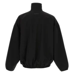 Sporty Nylon Half Zip Sweatshirt