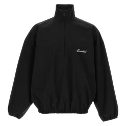 Sporty Nylon Half Zip Sweatshirt