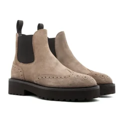 Stivaletto in pelle scamosciata