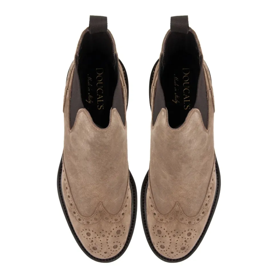 Stivaletto in pelle scamosciata