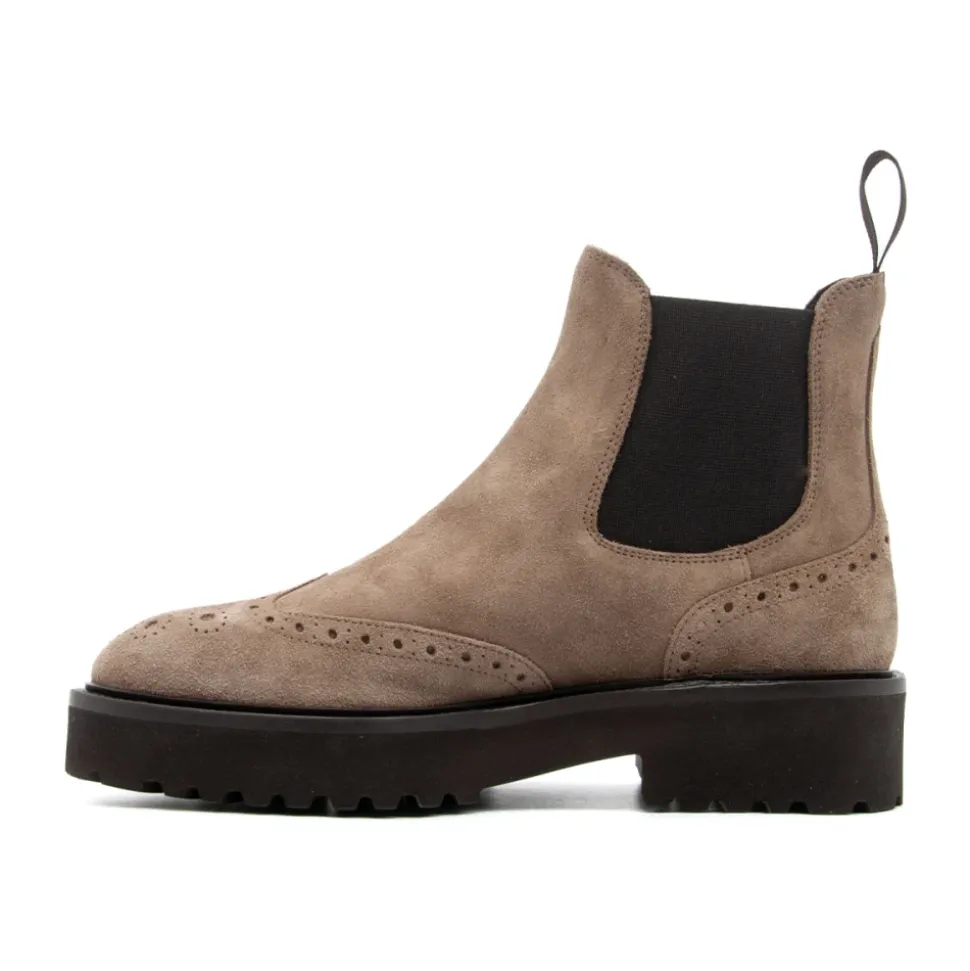 Stivaletto in pelle scamosciata