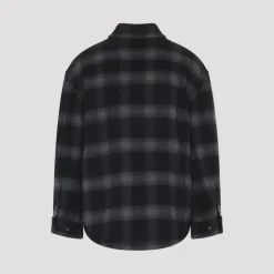 Surchemise matelassée en flanelle de laine