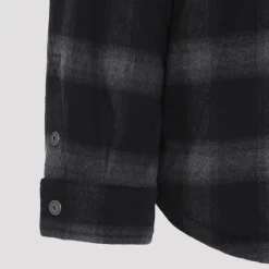 Surchemise matelassée en flanelle de laine